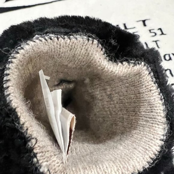 UGG Leather Fur Trim Gloves - Women Small/Medium - Picture 5 of 5